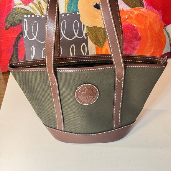 Dooney & Bourke Olive and Chocolate Tote - Picture 11 of 15